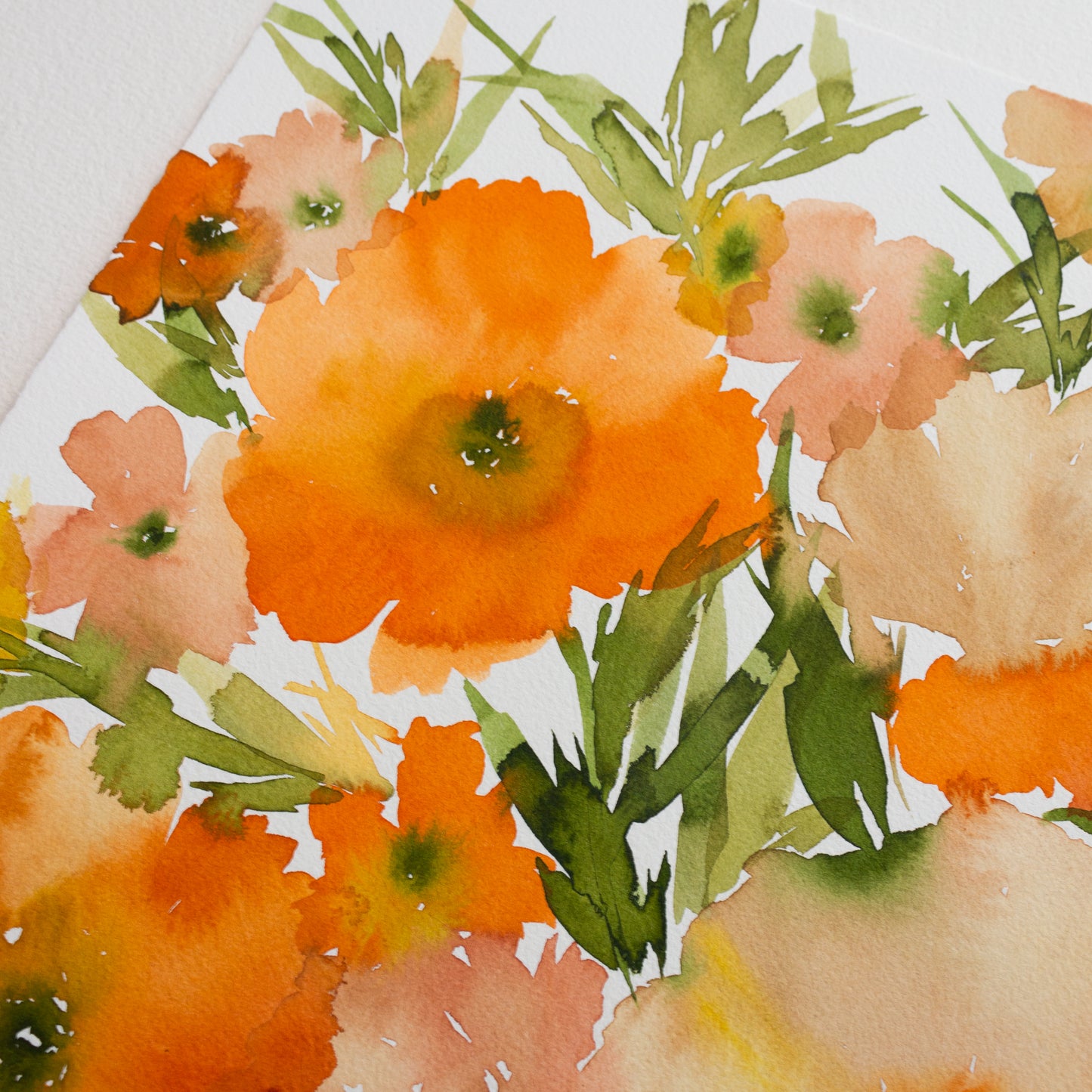 "California Orange Poppies Garden" Print