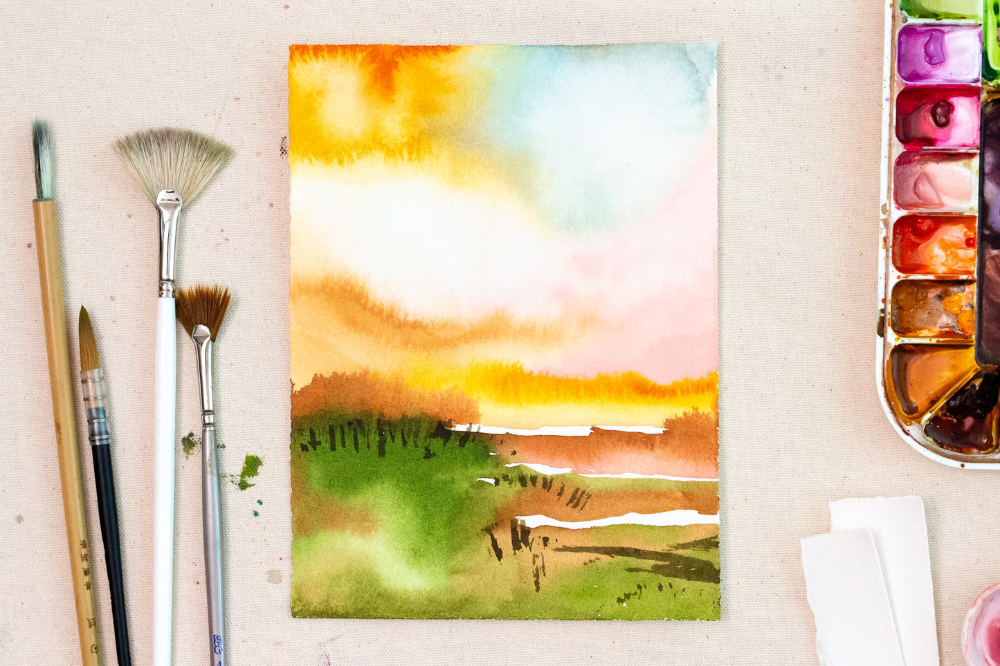 Abstract Flow: Simple Expressive Watercolor Landscapes • November 1