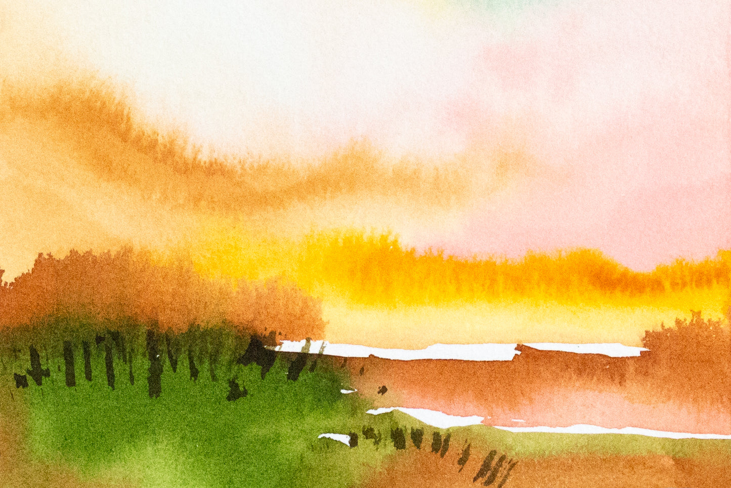 Abstract Flow: Simple Expressive Watercolor Landscapes • November 1