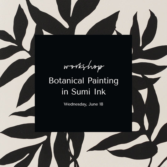 Botanical Painting in Sumi Ink