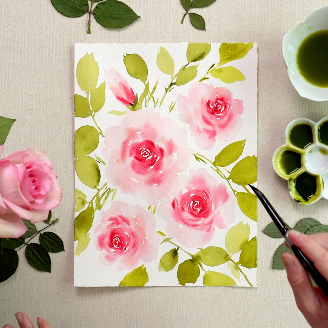 Radiant Roses in Watercolor: Painting with Modern, Loose and Expressive Strokes