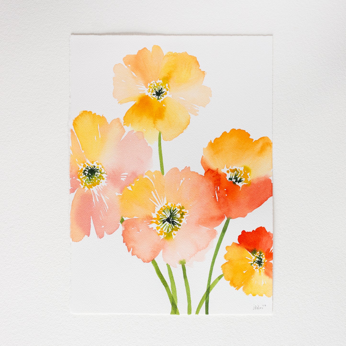 "ICELANDIC POPPIES FLORAL" PAINTING