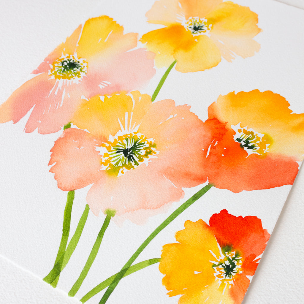 "ICELANDIC POPPIES FLORAL" PAINTING